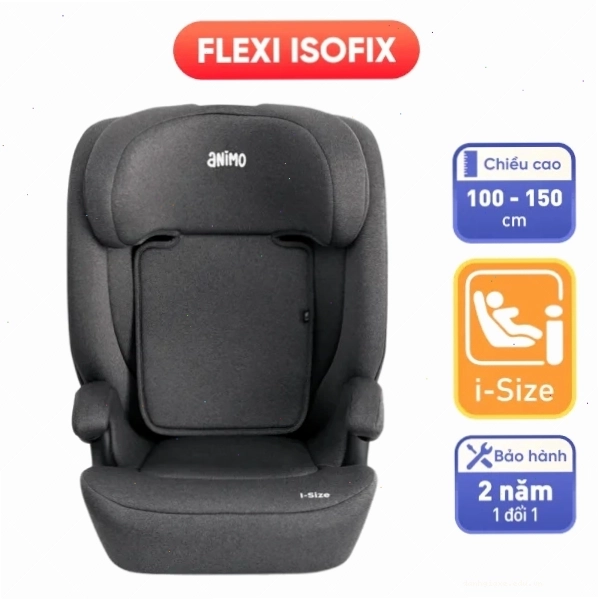 Ghế ngồi ô tô Animo Flexi Isofix màu Nickle