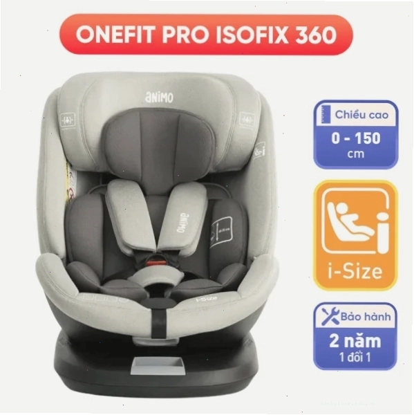 Ghế ngồi ô tô Animo Onefit Pro Isofix 360 cho trẻ từ 40-150cm