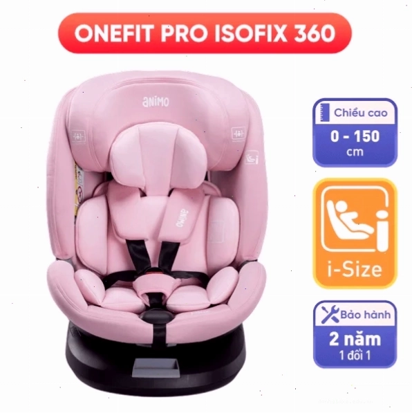 Ghế ngồi ô tô Animo Onefit Pro Isofix 360 màu Misty