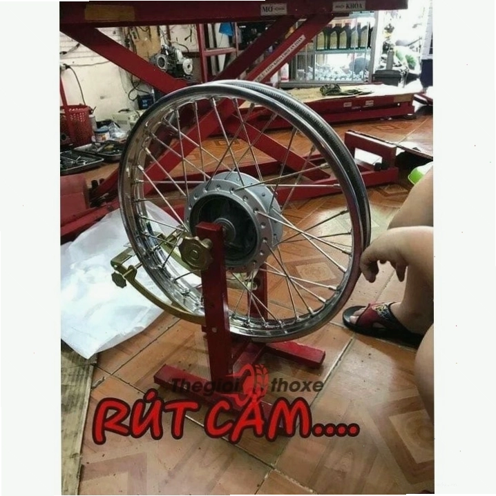 Giá cân vành xe máy - Thiết bị kiểm tra độ đảo