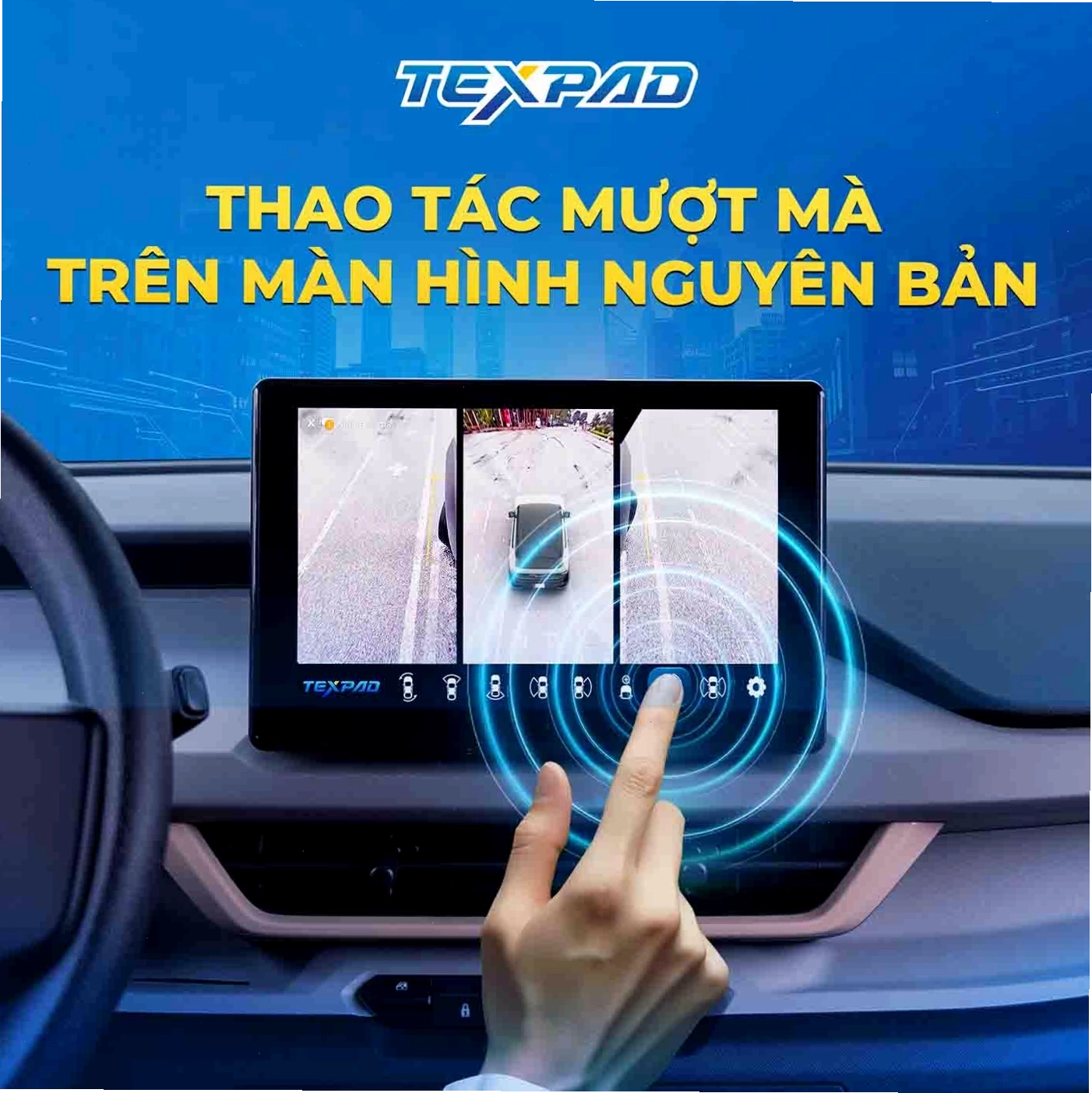 Giao diện điều khiển camera 360 Texpad Zone 4 trên màn hình VF3