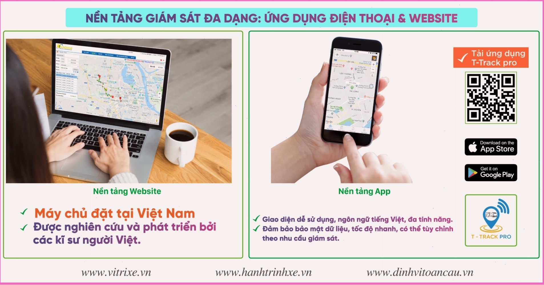 Giao diện phần mềm quản lý GPS trên website và ứng dụng di động
