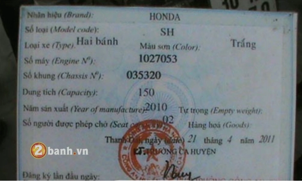 Giấy tờ xe máy quan trọng khi mua bán xe cũ