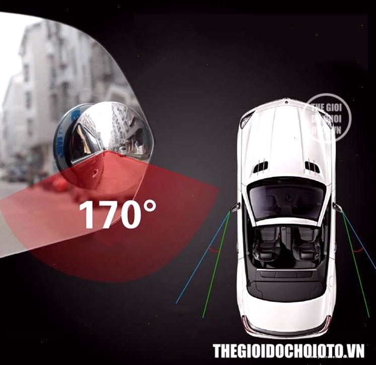 Gương cầu lồi ô tô 360 độ giúp xóa điểm mù hiệu quả