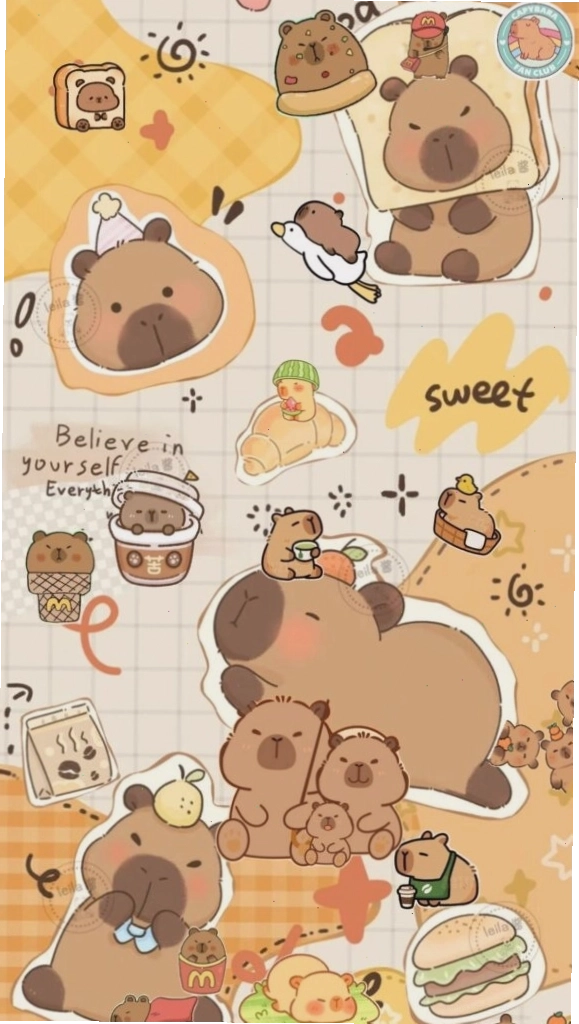 Hai chú Capybara nhìn nhau đầy trìu mến trong buổi sáng sớm.