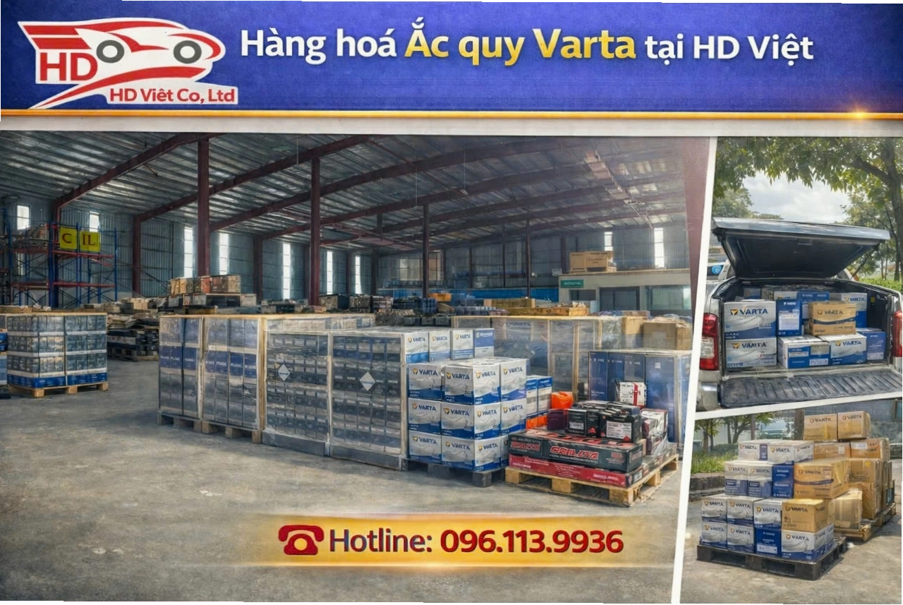 Hàng hóa ắc quy Varta đa dạng mẫu mã tại kho