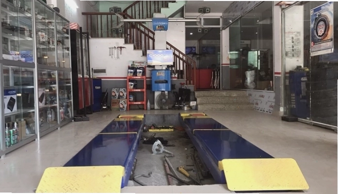 Hệ thống cầu nâng chuyên dùng cho công tác chỉnh chụm ô tô