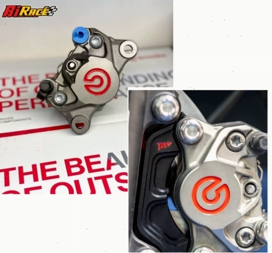 Heo dầu Brembo 2 Piston bản logo đỏ xám chính hãng