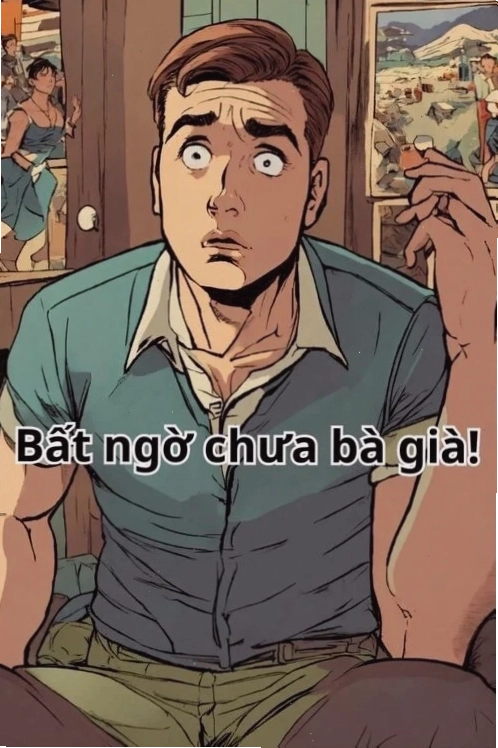 Hình ảnh meme với gương mặt đầy hoang mang, đôi mắt mở to tròn xoe