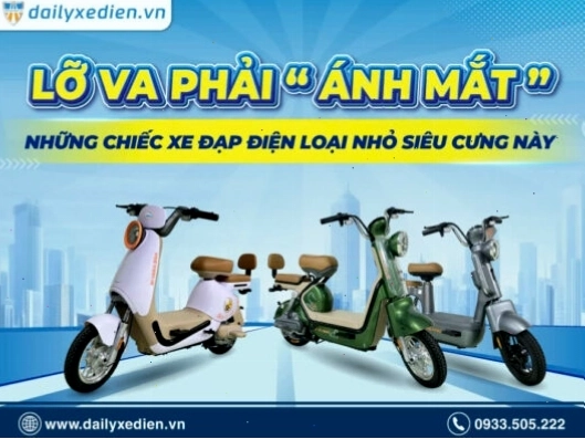 Hình ảnh minh họa nhiều mẫu xe đạp điện nhỏ gọn, thời trang