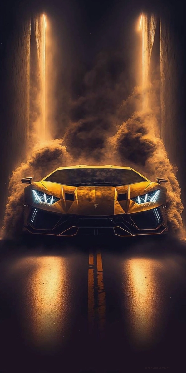 Hình nền Lamborghini Revuelto bốc lửa ấn tượng