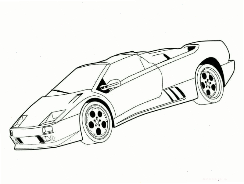 Hình vẽ phác thảo chiếc xe Lamborghini ấn tượng