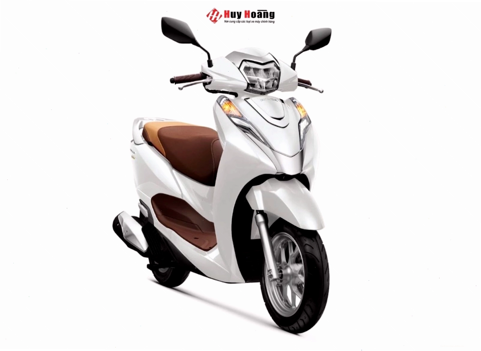 Honda Lead trắng nâu với thiết kế hiện đại và sang trọng