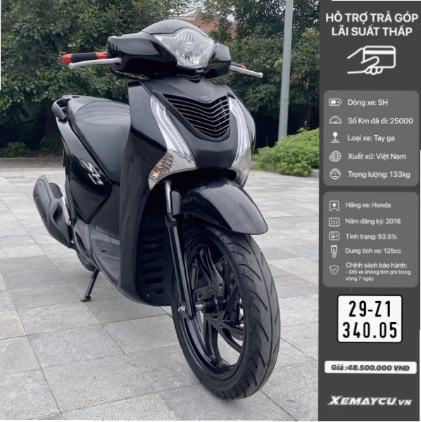 Honda SH 125i 2016 màu đen