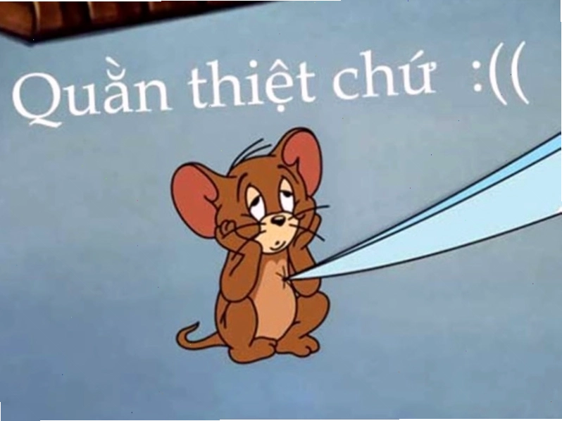 Jerry đang suy tư, trầm ngâm như đang lên kế hoạch cho một phi vụ tinh quái mới
