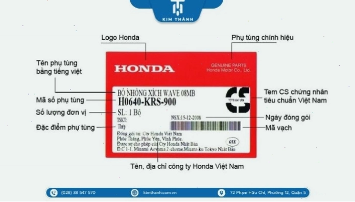 Làm thế nào để nhận biết phụ tùng xe máy Honda chính hãng