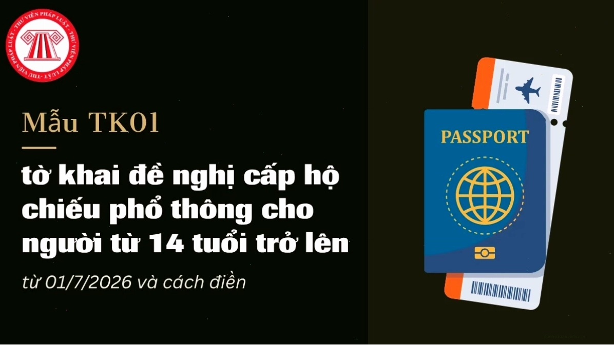 Mẫu tờ khai đề nghị cấp hộ chiếu phổ thông