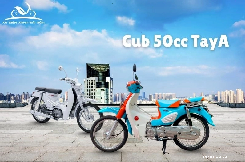 Mẫu xe cub 50cc thiết kế hiện đại với nhiều tùy chọn màu sắc