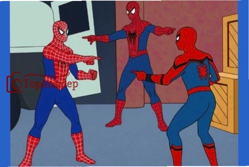 Meme người nhện chỉ tay với ý nghĩa nhận diện kẻ giả mạo