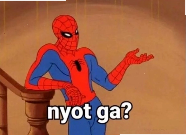Meme Spider-Man chỉ vào chính mình với vẻ mặt bối rối