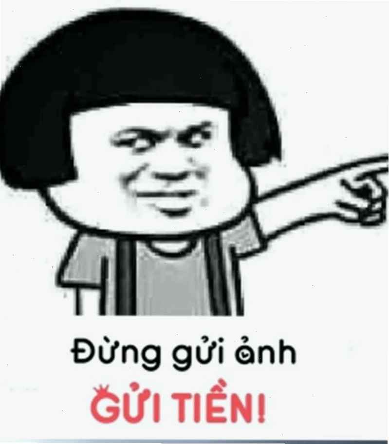 Nhân vật hoạt hình với vẻ mặt tuyệt vọng, tay chỉ vào chiếc ví rỗng tuếch