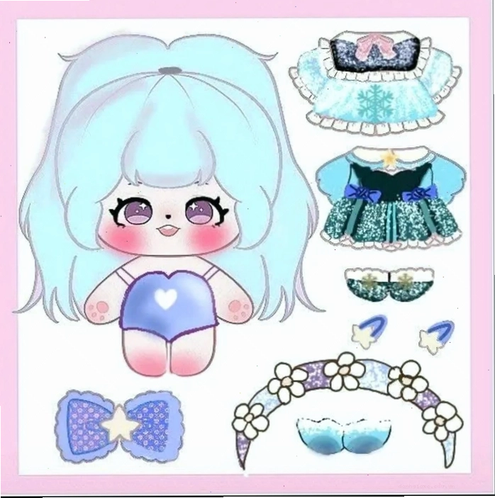 Nhiều mẫu búp bê giấy chibi đáng yêu