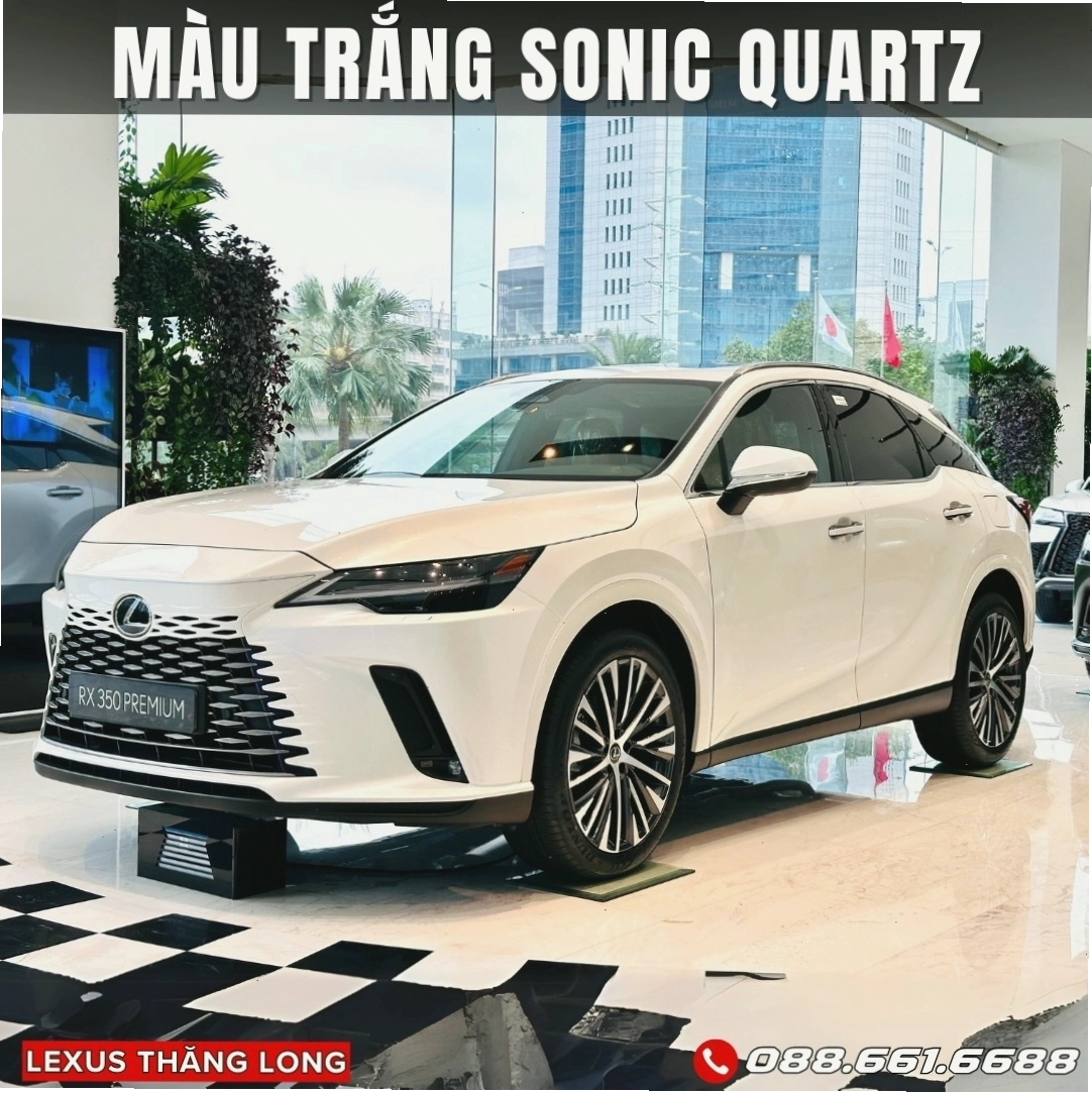 Nội thất Lexus RX 350h Premium màu trắng tinh khôi