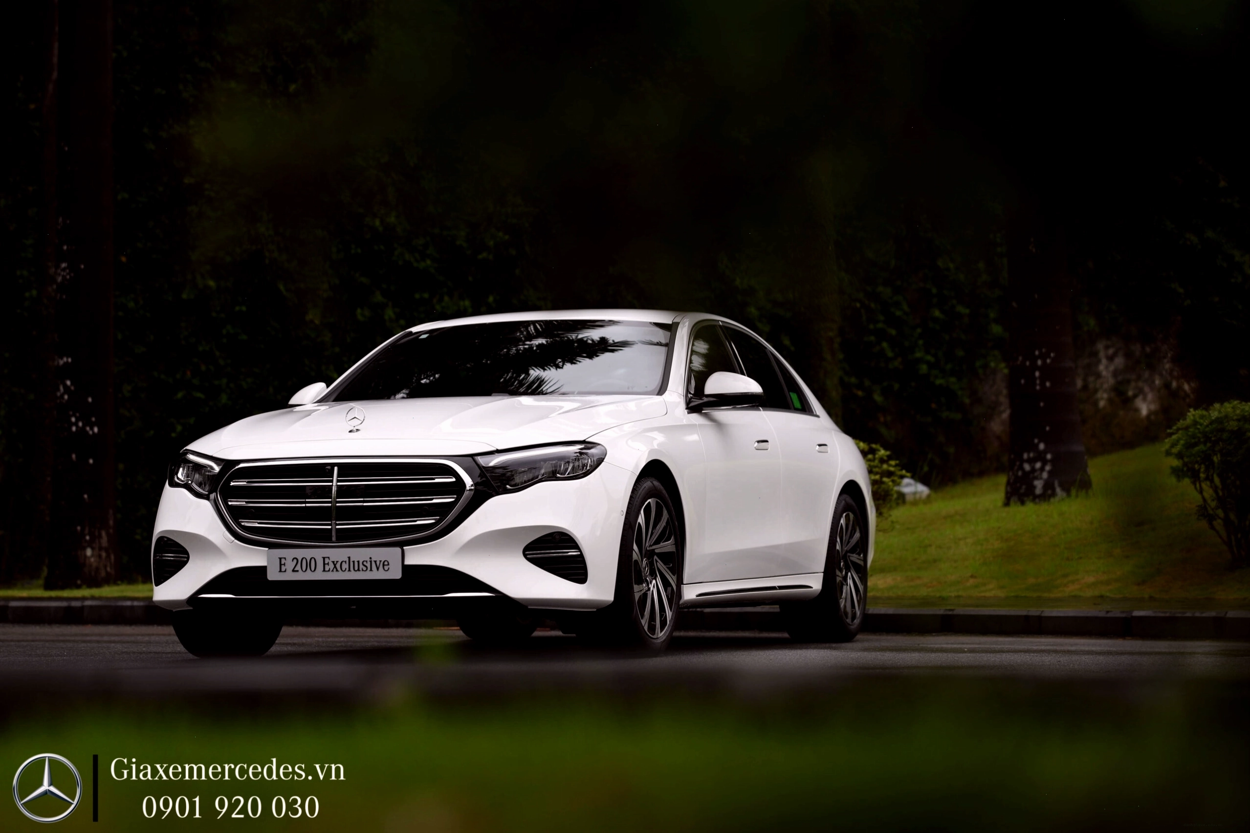 Nội thất Mercedes E200 Exclusive 2026 với các chi tiết bọc da và ốp gỗ cao cấp