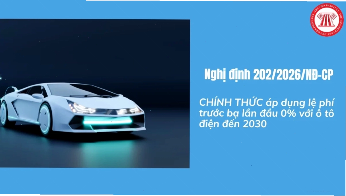 Ô tô điện được miễn lệ phí trước bạ đến 2030