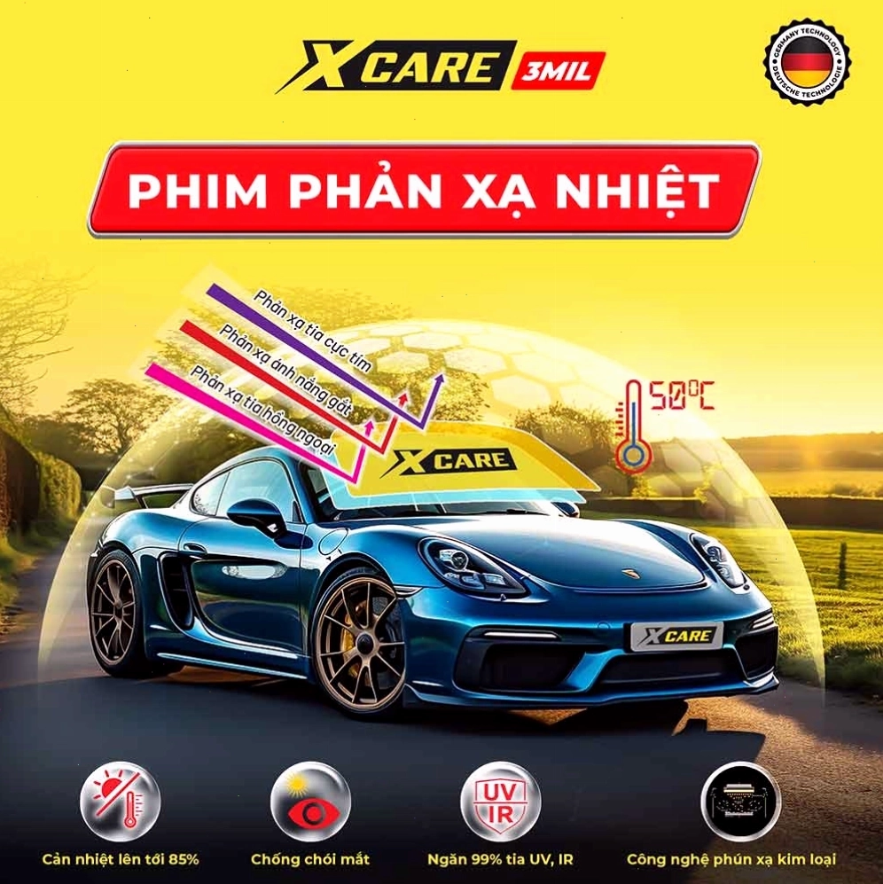 Phim cách nhiệt X-Care phản xạ nhiệt hiệu quả