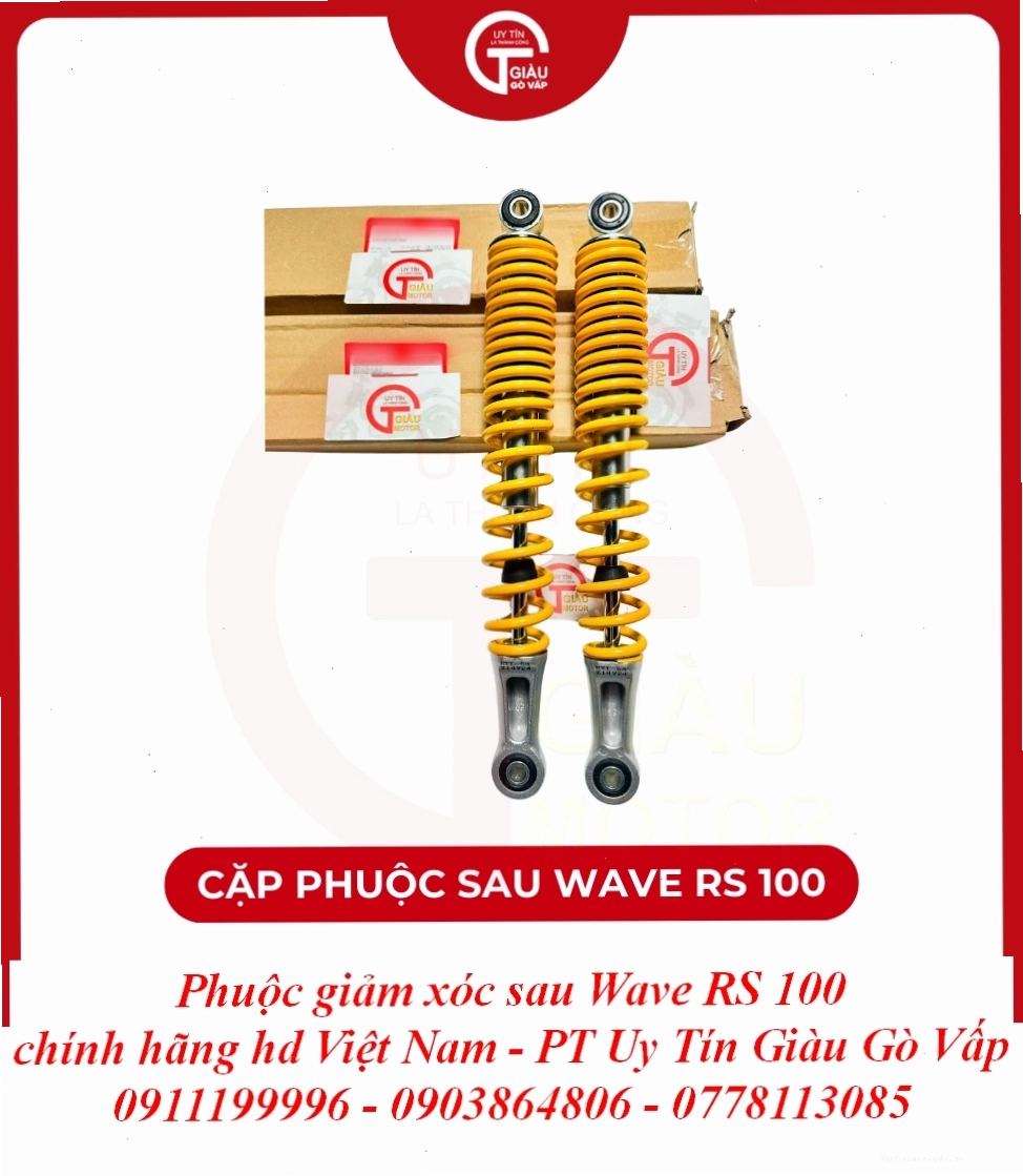 Phuộc sau Honda Wave RS 100 màu vàng