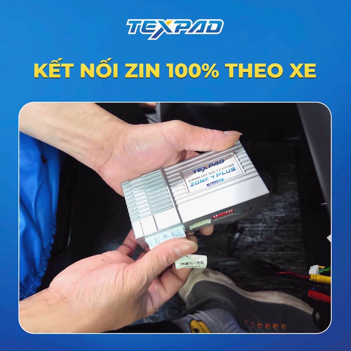 Quá trình kết nối zin camera 360 Texpad Zone 4 vào hệ thống VinFast VF3