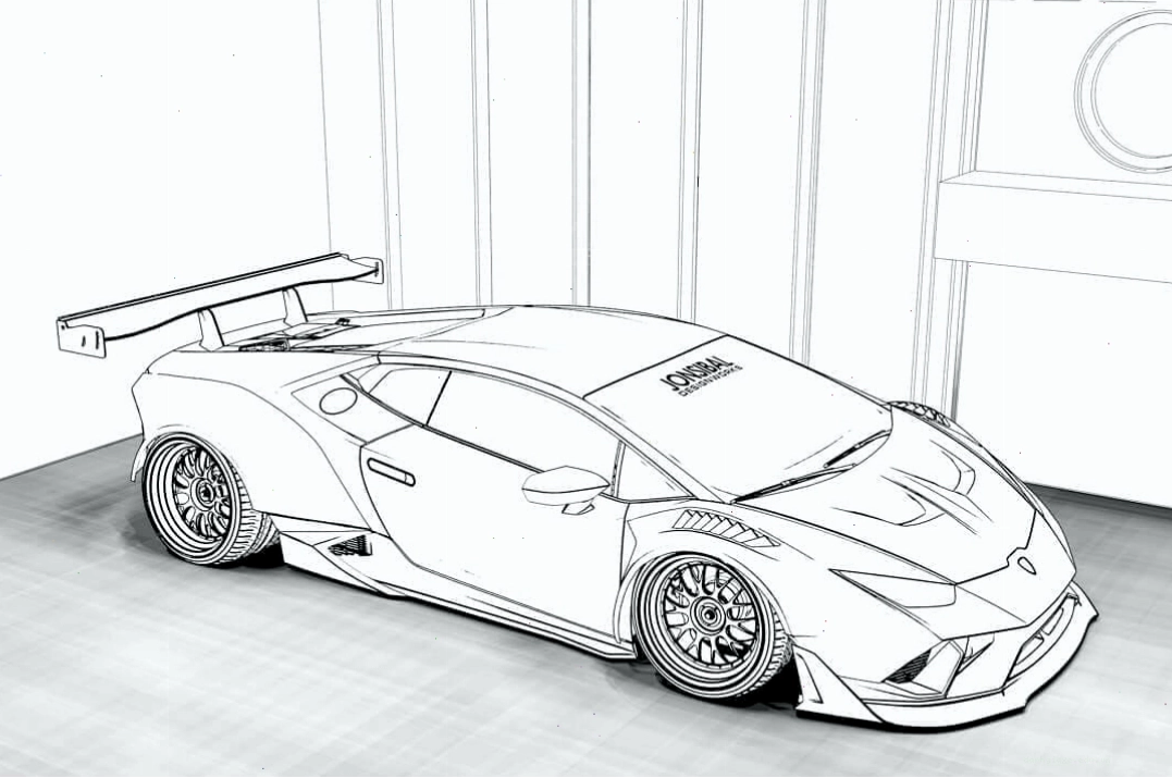 Siêu xe Lamborghini đẹp qua tranh tô màu