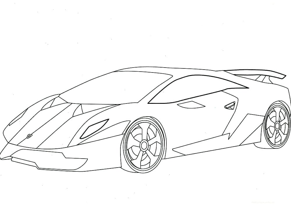 Siêu xe Lamborghini đơn giản qua tranh tô màu