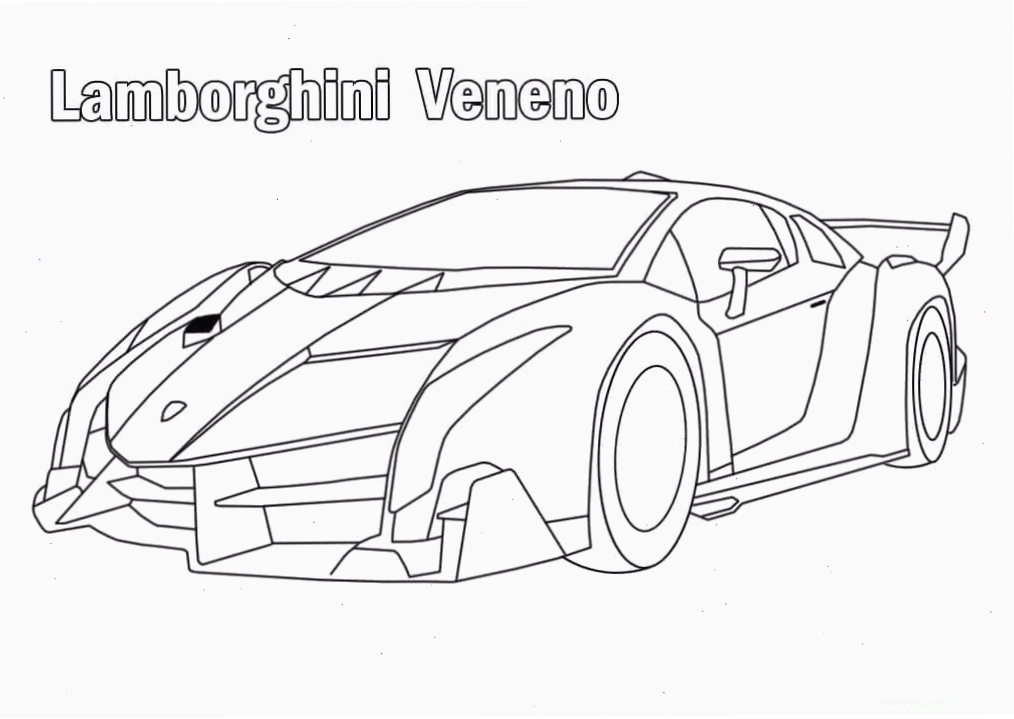 Siêu xe Lamborghini ngầu và đẹp trong tranh tô màu