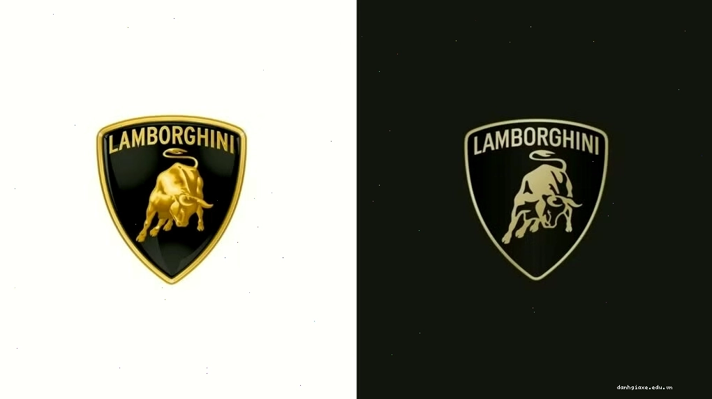 So sánh logo Lamborghini cũ và mới, phiên bản đen trắng