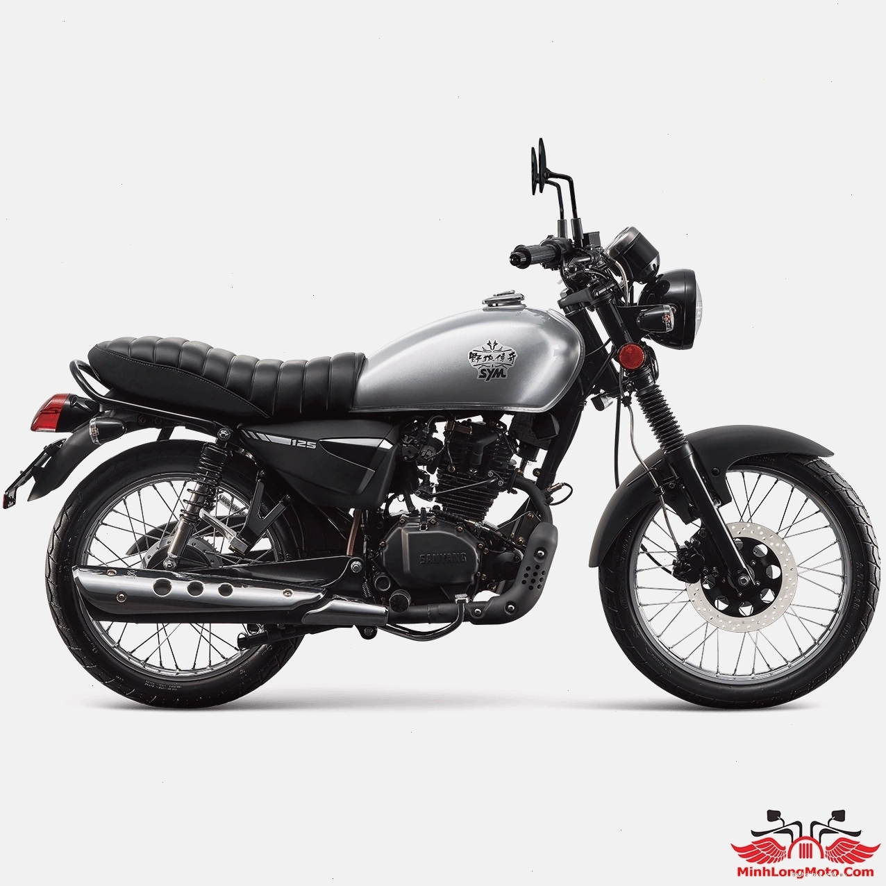 SYM Wolf 125 Legend phiên bản bạc đen mờ