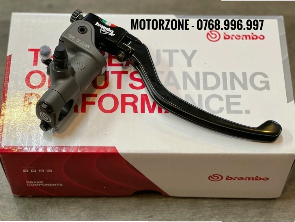 Tay thắng Brembo RCS 17 Corsacorta màu đỏ nổi bật