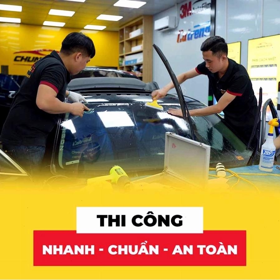 Thi công phim cách nhiệt nhanh chóng và an toàn