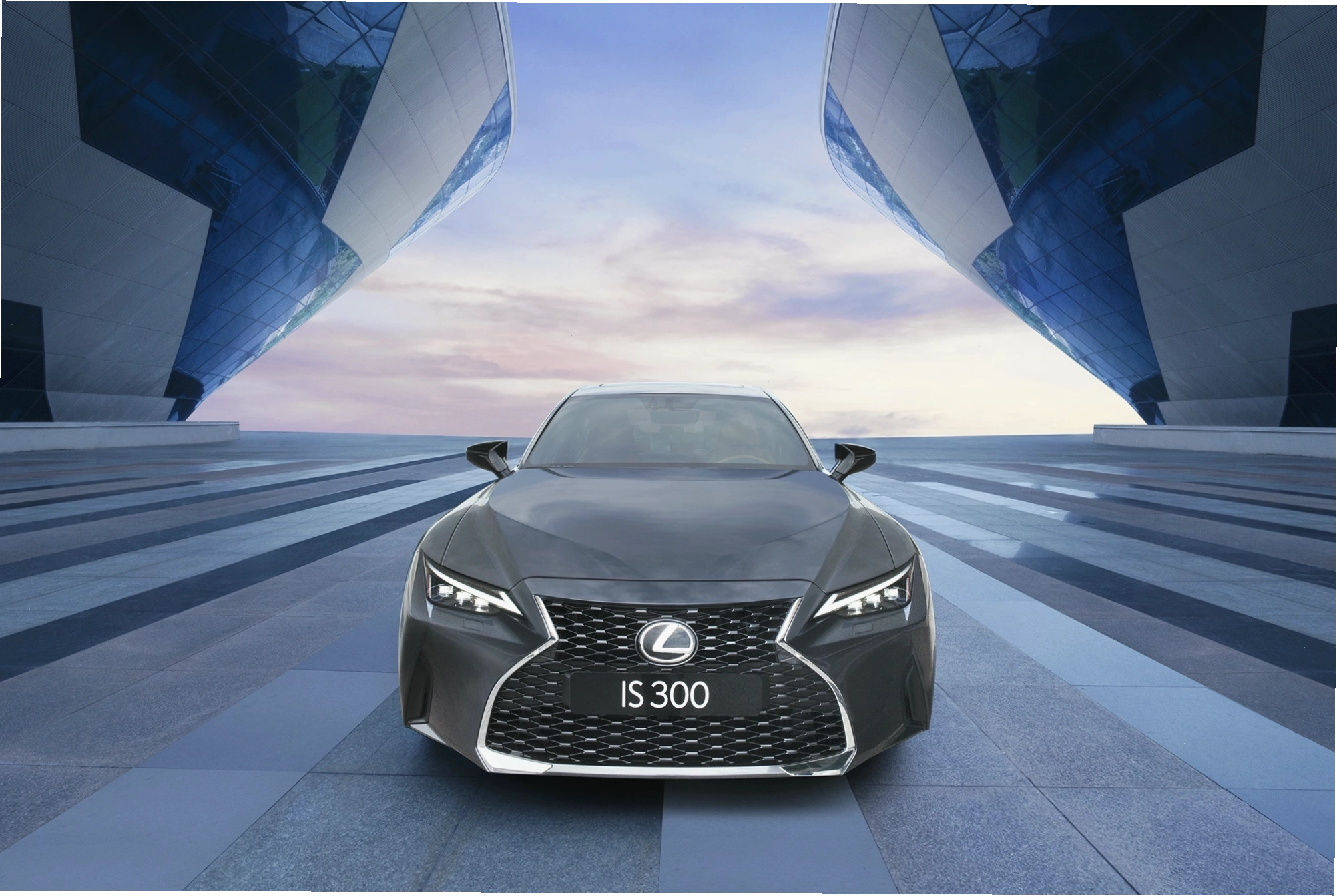 Thiết kế đầu xe Lexus IS 2026 với lưới tản nhiệt đặc trưng