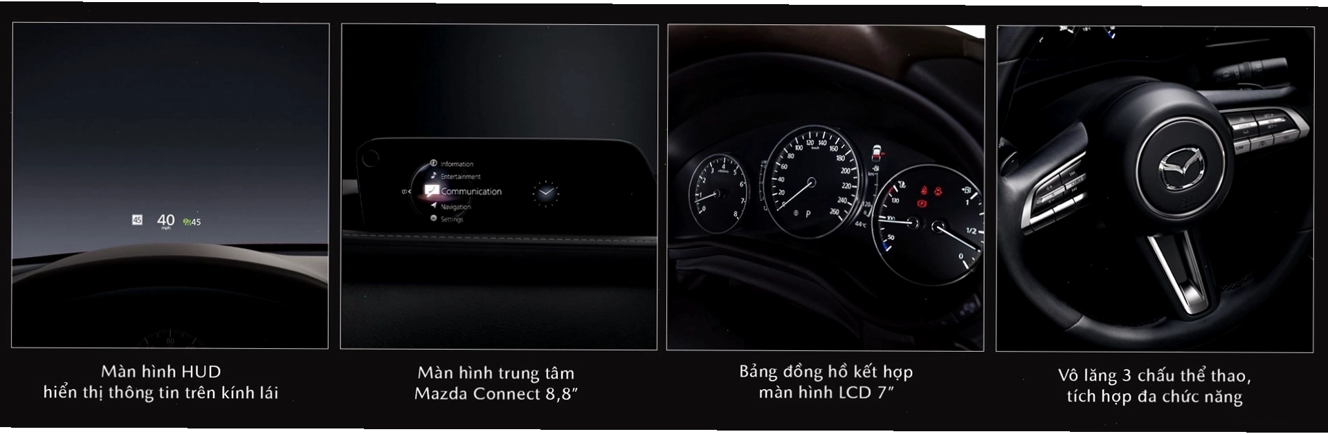 Tiện nghi trong khoang lái Mazda CX-30