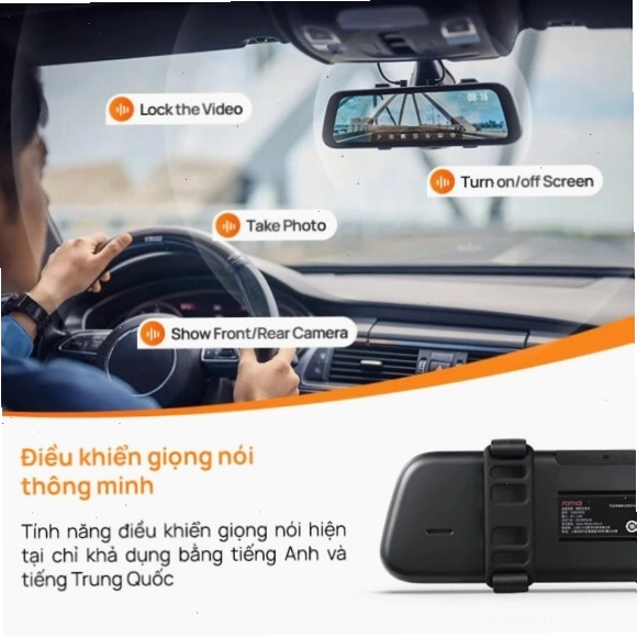 Tính năng điều khiển giọng nói trên camera hành trình 70mai S500