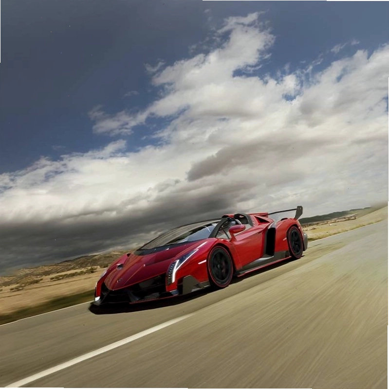 Toàn cảnh chiếc siêu xe Lamborghini Veneno Roadster từ góc nhìn trên cao đầy uy lực