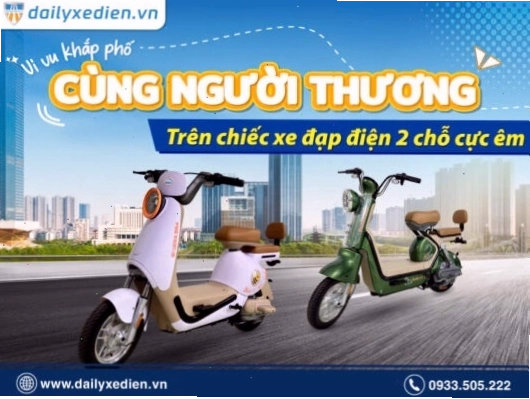 Trải nghiệm lái xe đạp điện hai chỗ ngồi