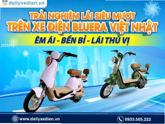 Trải nghiệm lái xe mượt mà trên xe đạp điện Bluera Việt Nhật, đảm bảo sự thoải mái