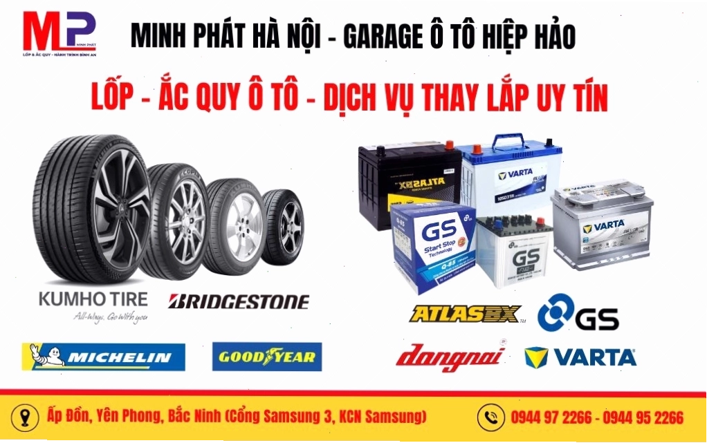 Trung tâm lốp ô tô Minh Phát tại Bắc Ninh