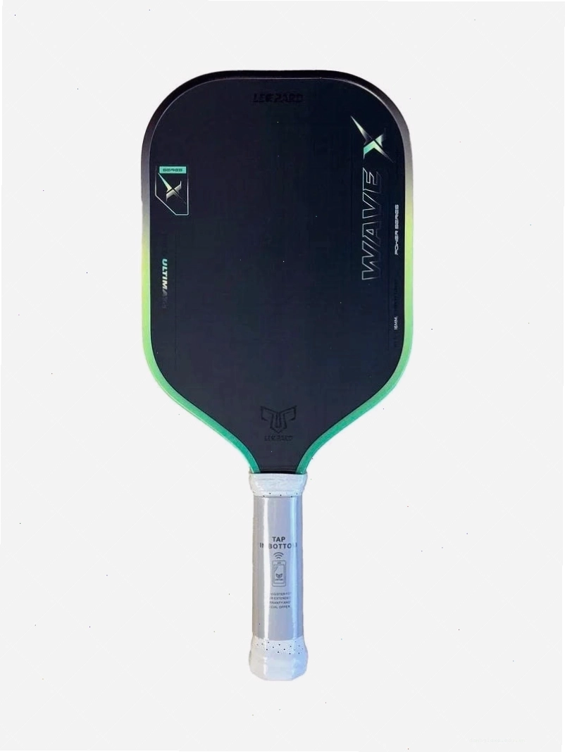 Vợt Pickleball Leopard Wave X với thiết kế màu xanh đen ấn tượng