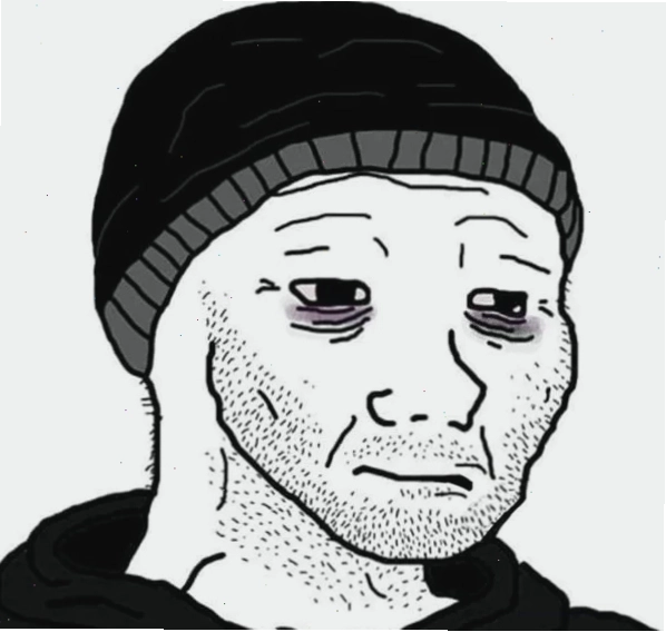 Wojak meme với một hành động hoặc biểu cảm đặc trưng