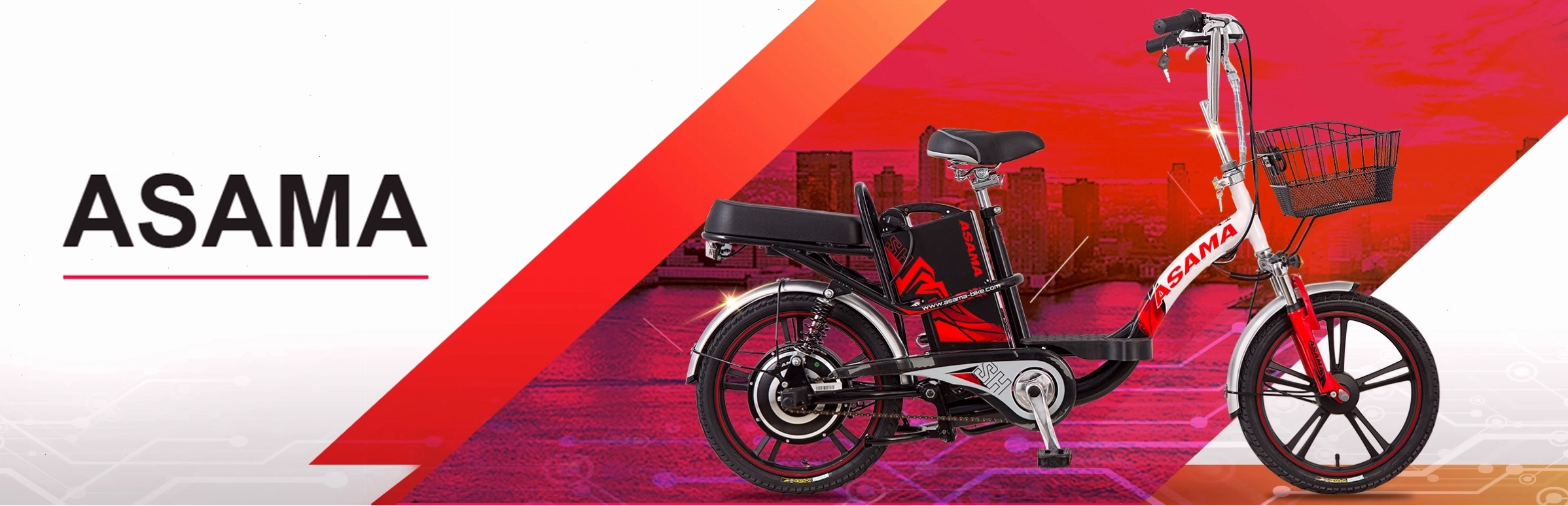 Xe đạp điện Asama màu trắng trẻ trung phù hợp cho phái nữ