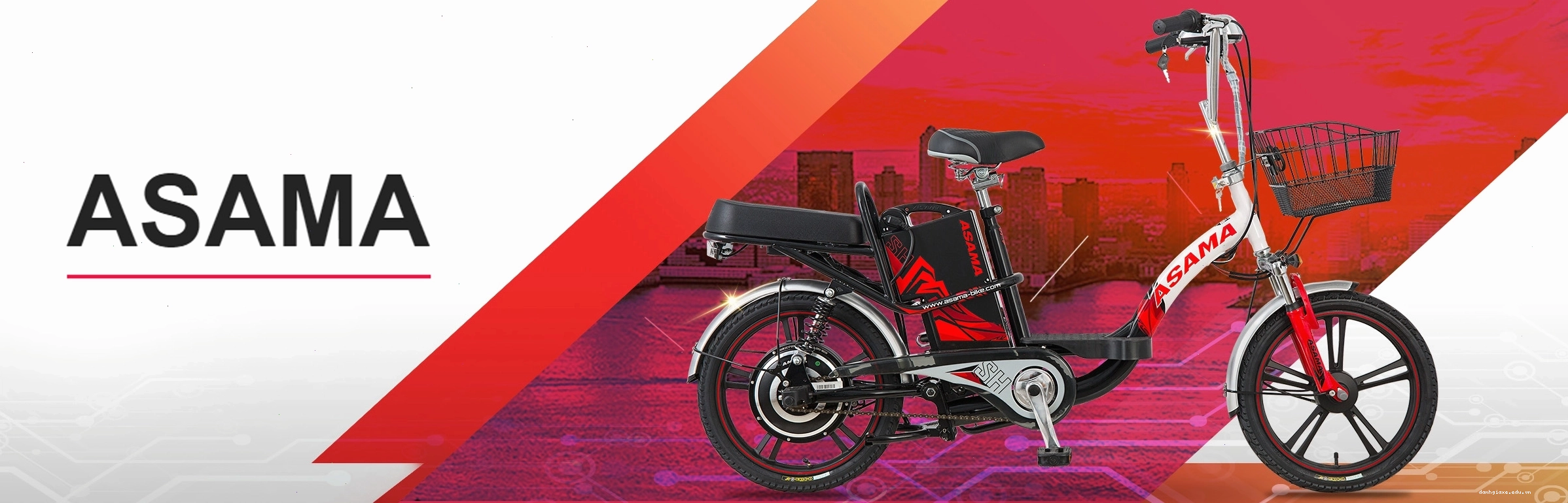 Xe đạp điện Asama với thiết kế đẹp mắt và màu sắc trẻ trung